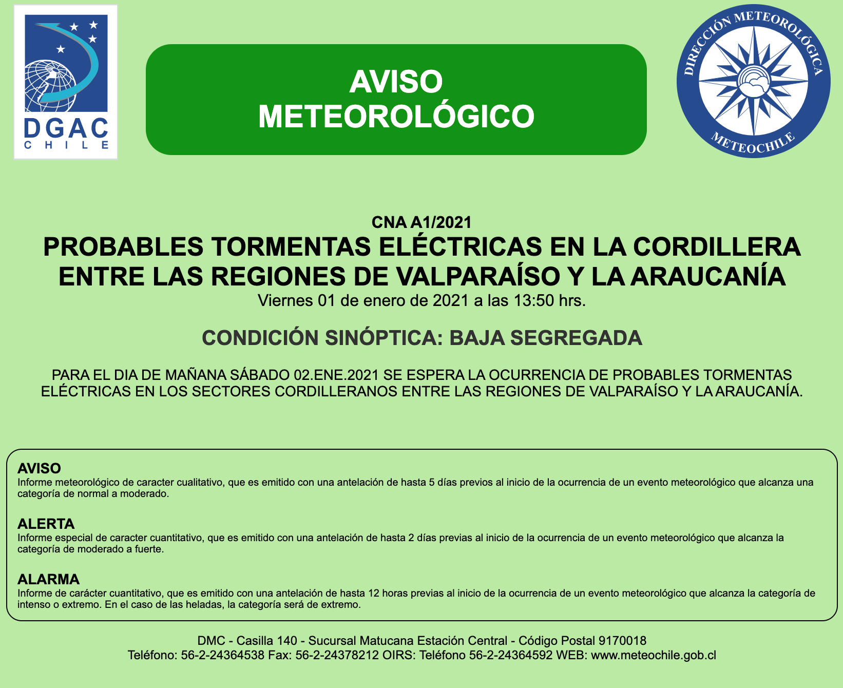 Emiten Aviso Meteorológico Por Probables Tormentas Eléctricas En 7 ...